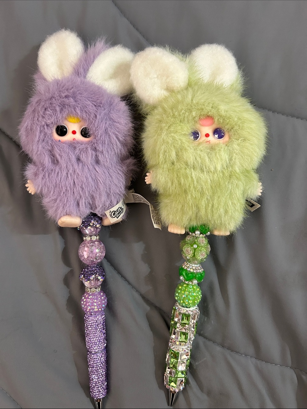 Plush Bunny Pen - Purple or Green Super Mini Bunny Furry Topper